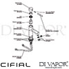 Cifial 32404TH-X20 U PVD X20 Techno Mono Basin Mixer Tap Dimension